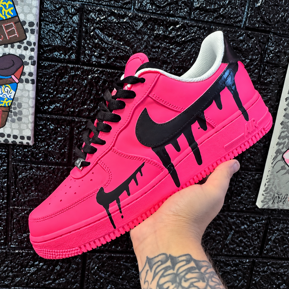 Neon Pink Drip Custom