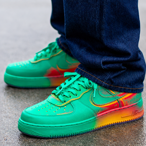 Emerald Sunset Custom Sneakers