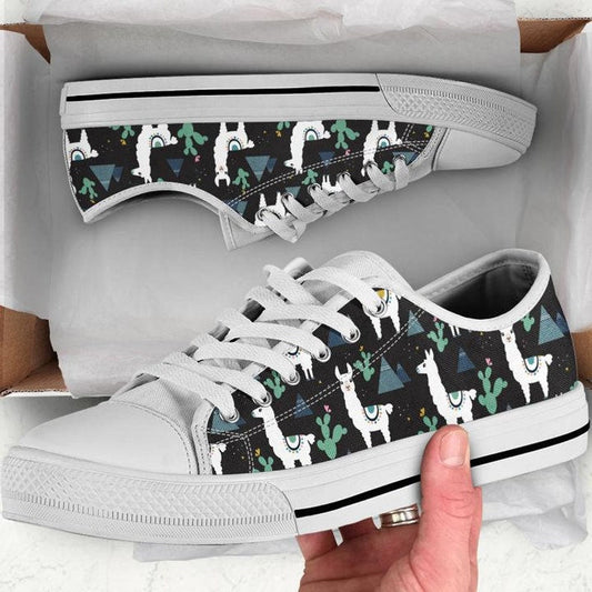 Low Top - Llama Shoes, Llama Sneakers Cute Cactus
