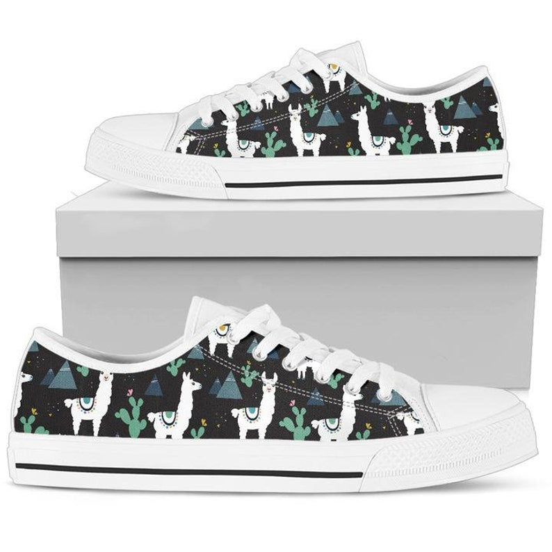 Low Top - Llama Shoes, Llama Sneakers Cute Cactus
