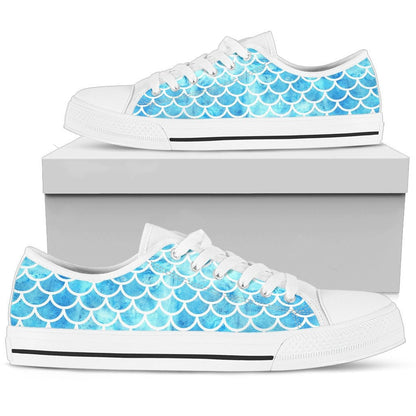 Low Top - Mermaid Sneakers in Sparkling Blue