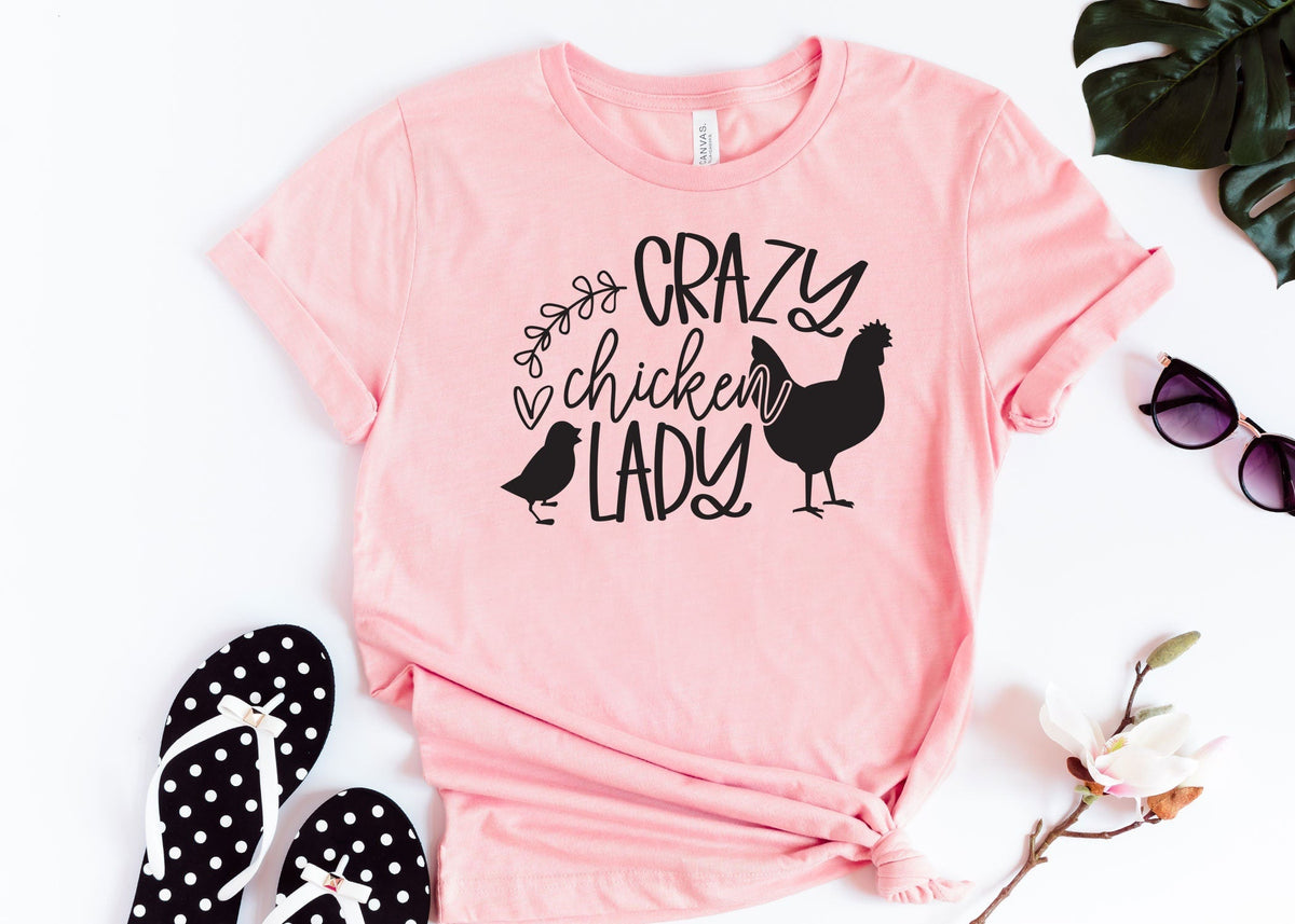 T-SHIRT - Crazy Chicken Lady Unisex Shirt, Chicken Lover T-shirt