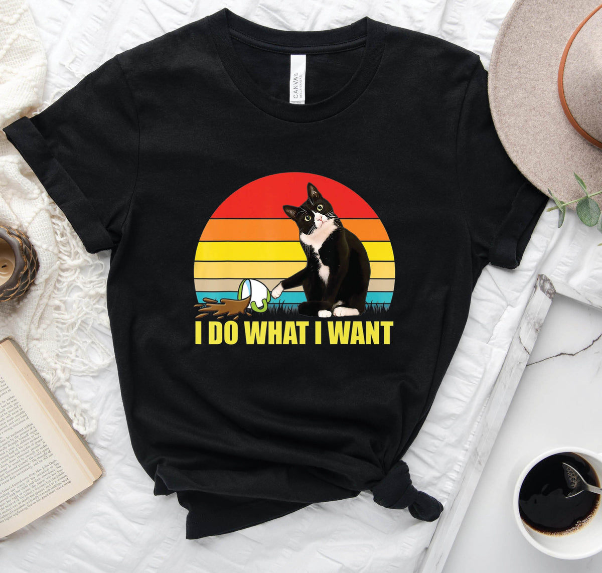 T-SHIRT - I Do What I Want Unisex Shirt, Funny Cat Shirt