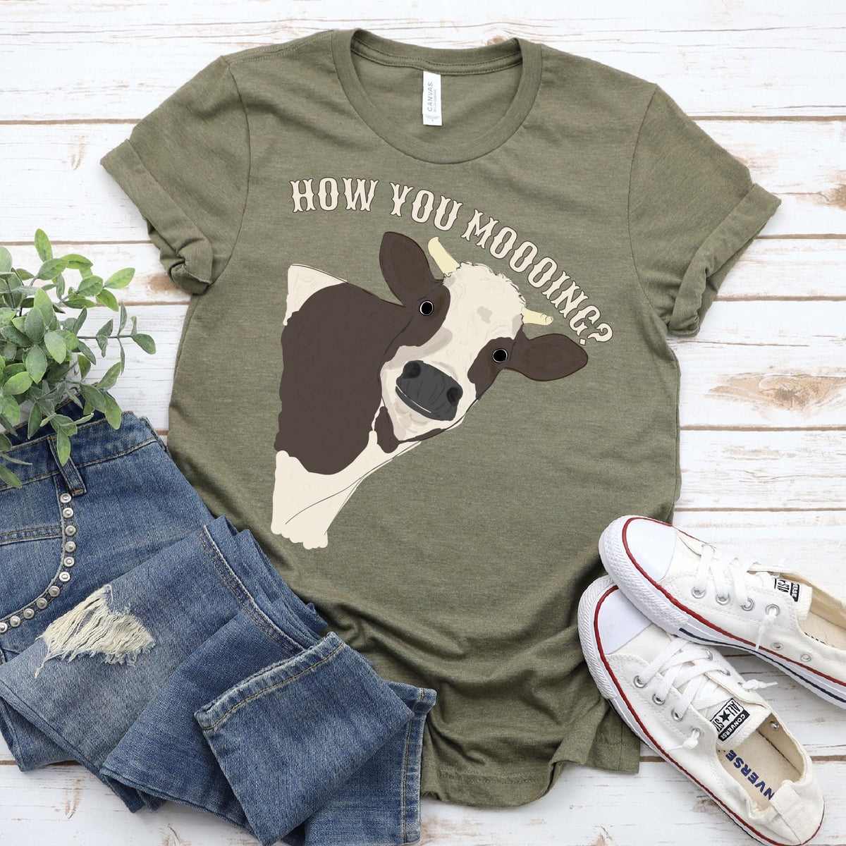 T-SHIRT - How You Moooing Funny Cow Unisex Shirt