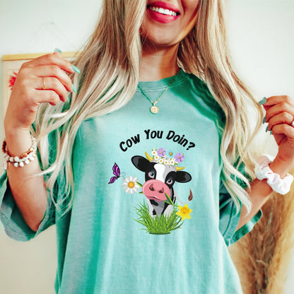 T-SHIRT - Cow Funny Shirt, Cowboy Shirt