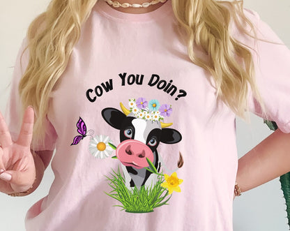 T-SHIRT - Cow Funny Shirt, Cowboy Shirt